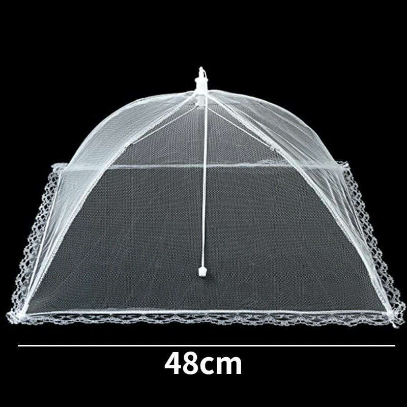 KIMLUD, Foldable Food Mesh Cover Fly Anti Mosquito Pop-Up Food Cover Umbrella Meal Vegetable Fruit Breathable Cover Kitchen Accessories, 48x48cm, KIMLUD APPAREL - Womens Clothes