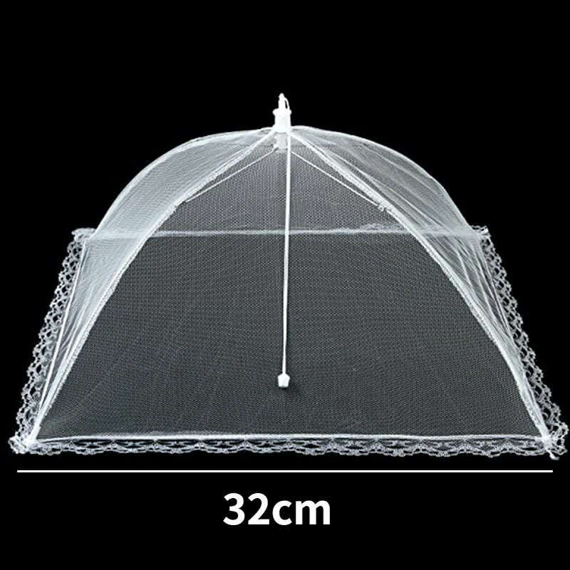 KIMLUD, Foldable Food Mesh Cover Fly Anti Mosquito Pop-Up Food Cover Umbrella Meal Vegetable Fruit Breathable Cover Kitchen Accessories, 32x32cm, KIMLUD APPAREL - Womens Clothes