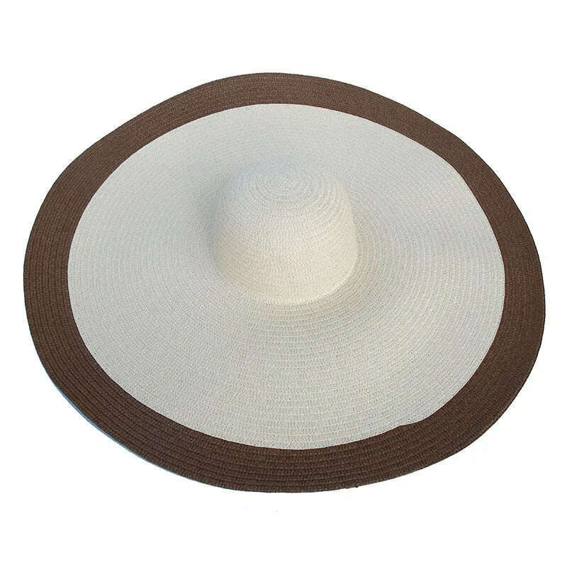 KIMLUD, foldable women oversized hat 70cm diameter large brim summer sun beach hats wholesale, KIMLUD Womens Clothes