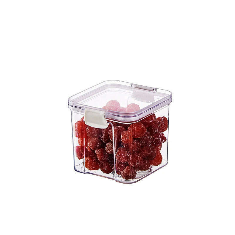 Food Grain Beans Storage Tank Cereal Dispenser Snacks Nut Transparent Clear Seal Box Freezer Organizer Plastic Pantry Container - KIMLUD