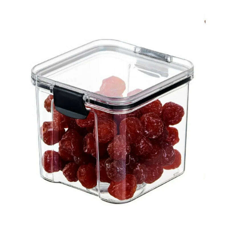 Food Grain Beans Storage Tank Cereal Dispenser Snacks Nut Transparent Clear Seal Box Freezer Organizer Plastic Pantry Container - KIMLUD