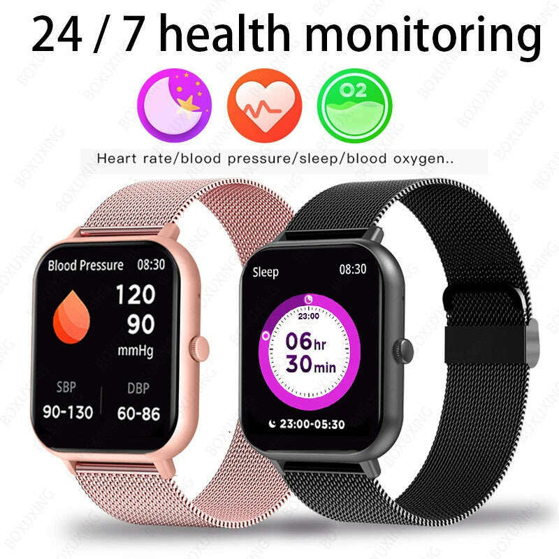 For Xiaomi Huawei Samsung 2023 New Smart Watch Men Women Heart Rate Blood Pressure Fitness Tracker Bluetooth Call Smartwatch Man - KIMLUD