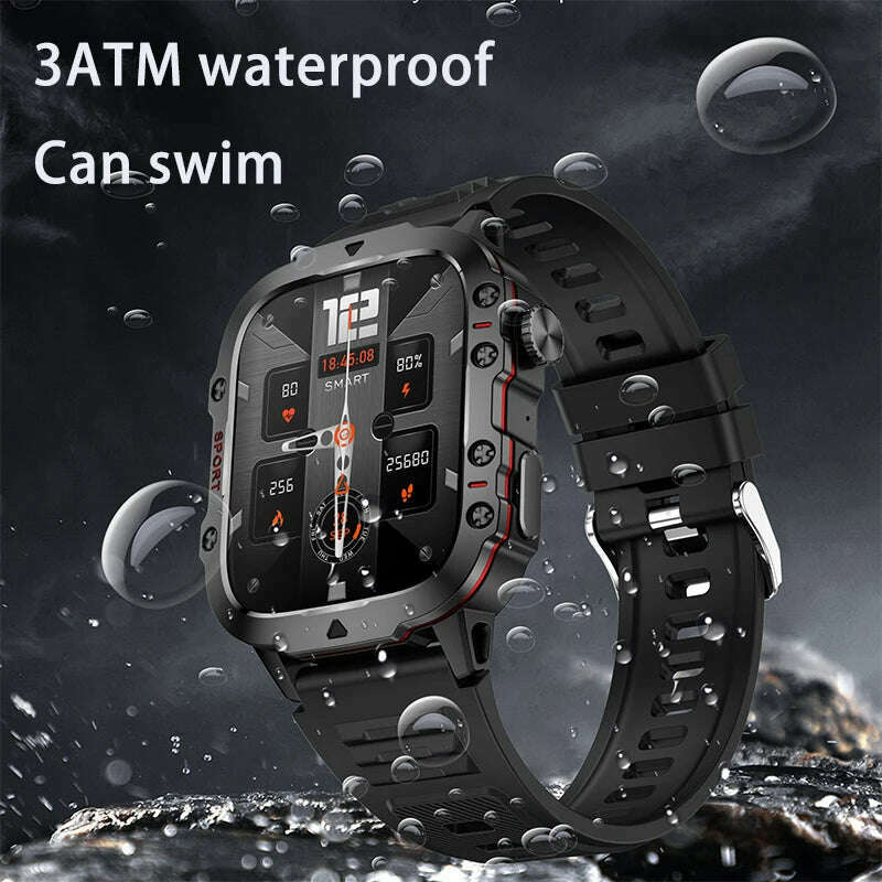 KIMLUD, For Xiaomi Rugged Military GPS Smart Watch Men AMOLED HD Screen Heart Rate Bluetooth Call Waterproof Outdoor SmartWatch 2024 New, KIMLUD Womens Clothes