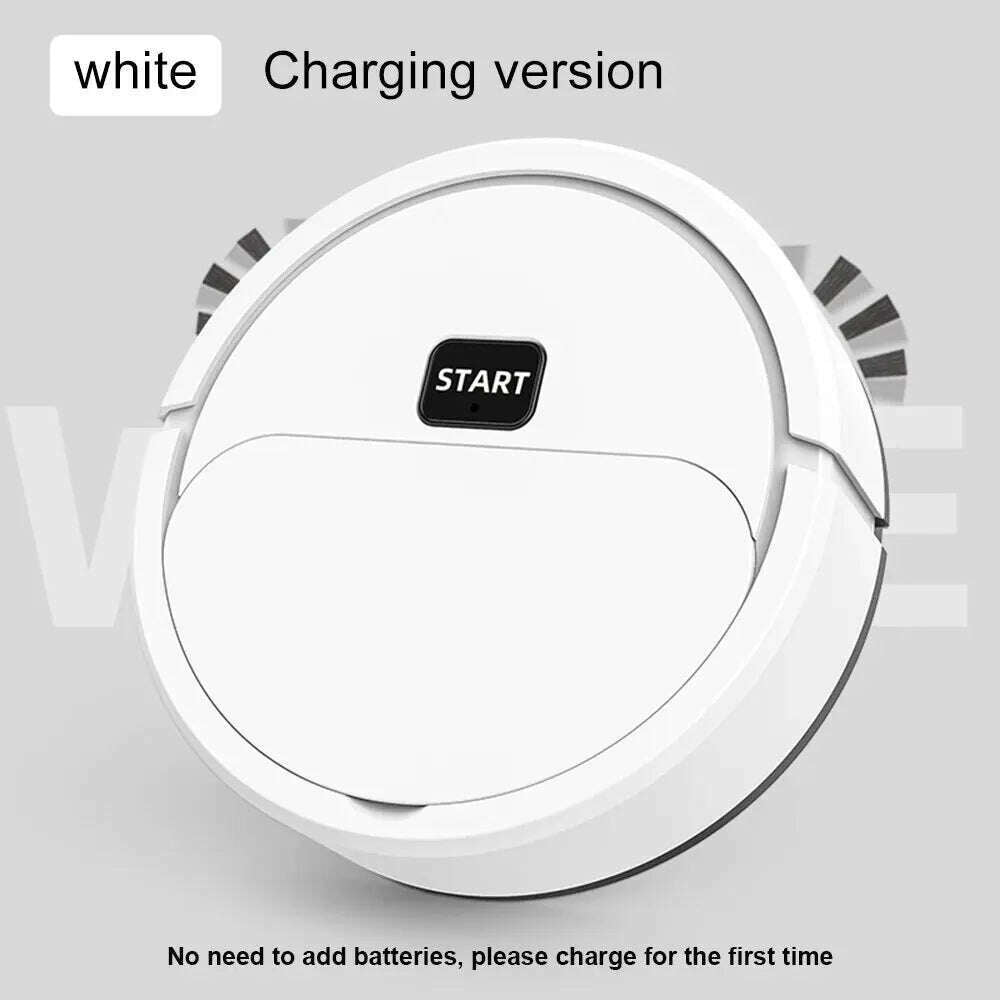 KIMLUD, Fully Automatic Sweeping Robot Sweep Vacuum Cleaner Mopping The Floor Mini Cleaner Home Use Lazybones Intelligent 3 In1 Sweeper, White Charging, KIMLUD APPAREL - Womens Clothes