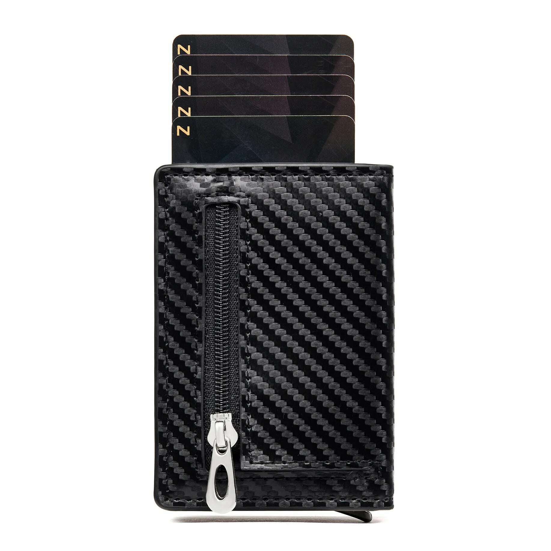 KIMLUD, Gebwolf PU Leather Men Wallet Rfid Anti-magnetic Credit Cards Holder With Organizer Coin Pocket & Money Clips Purse, Carbon fiber, KIMLUD APPAREL - Womens Clothes