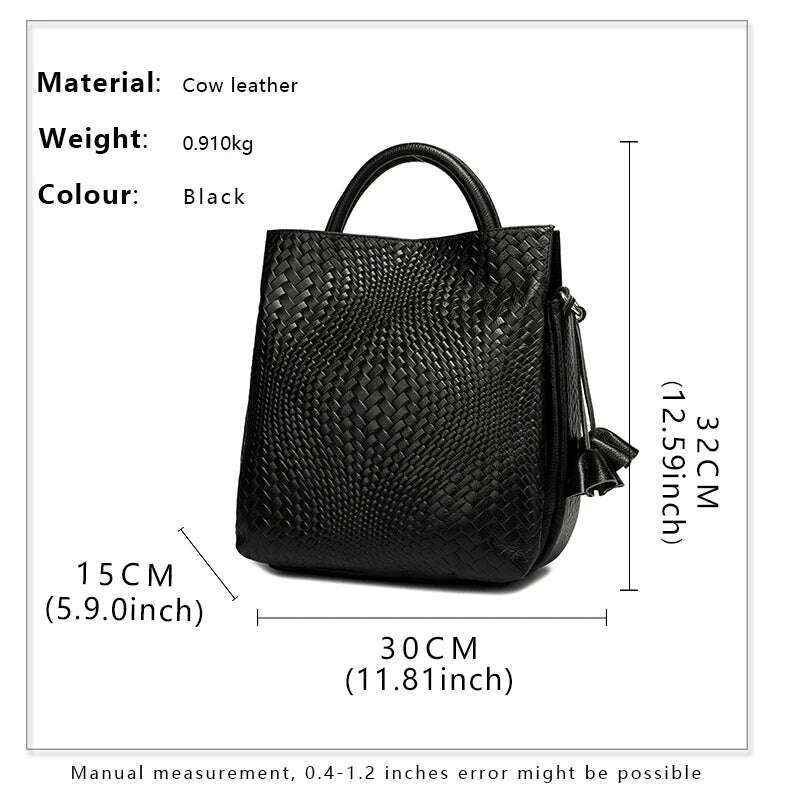 Genuine Leather Bucket Bag for Women 2022 New Fashion Casual Handheld Women's Bag Commuter Style Large Capacity Bag - KIMLUD