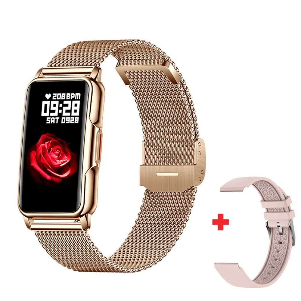 GFORDT Ladies Smart Watch Women Luxury Diamond watches Heart Rate Monitor Fitness Tracker Smartwatch For Huawei Xiaomi Phone - KIMLUD