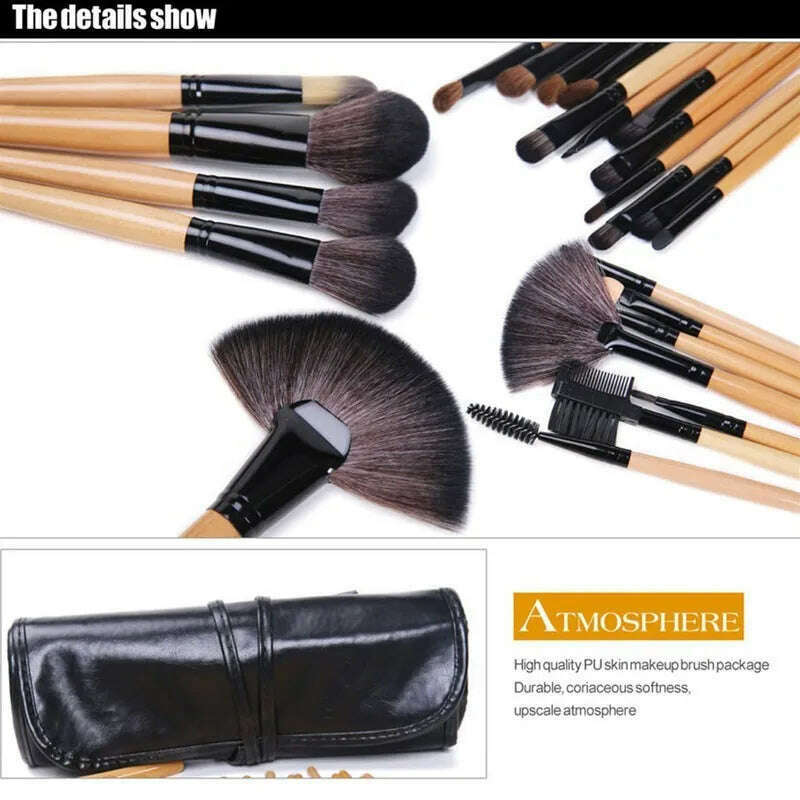 Gift Bag Of 24 pcs Makeup Brush Sets Professional Cosmetics Brushes Eyebrow Powder Foundation Shadows Pinceaux Make Up Tools - KIMLUD