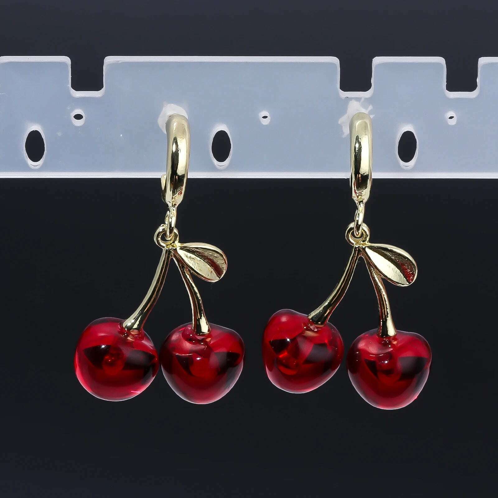 Girls Pink Red Cherries Cherry Earrings Fashion Creative Sweet Fruit Earrings for Women Men Summer Jewelry Accessorie Gifts - KIMLUD