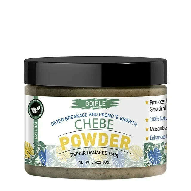 GOIPLE African Chebe Powder Repair Dry Damaged Moisturizer Strengthens Hair Regrowth Butter Mask Promote Growth Oil Scalp Care - KIMLUD