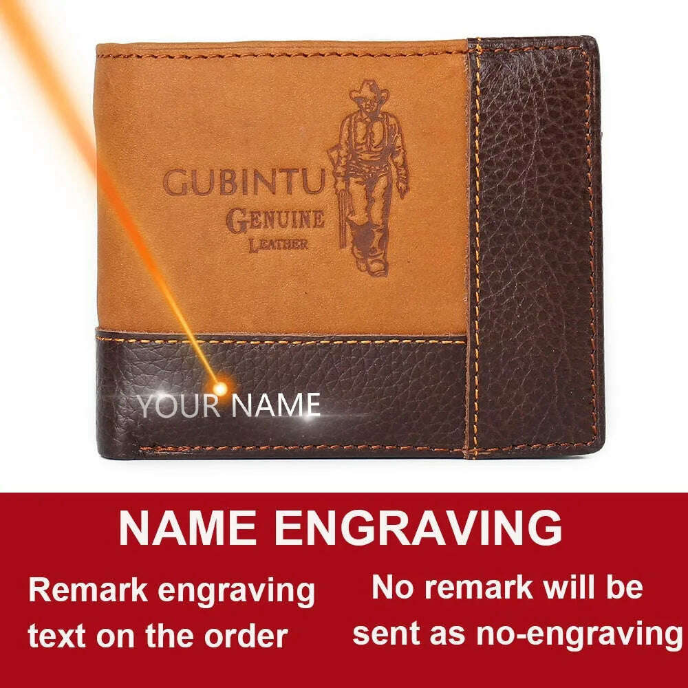 KIMLUD, GUBINTU Genuine Leather Men Wallets Coin Pocket Zipper Real Men's Leather Wallet with Coin High Quality Male Purse Eagle cartera, Type2 better name, KIMLUD APPAREL - Womens Clothes