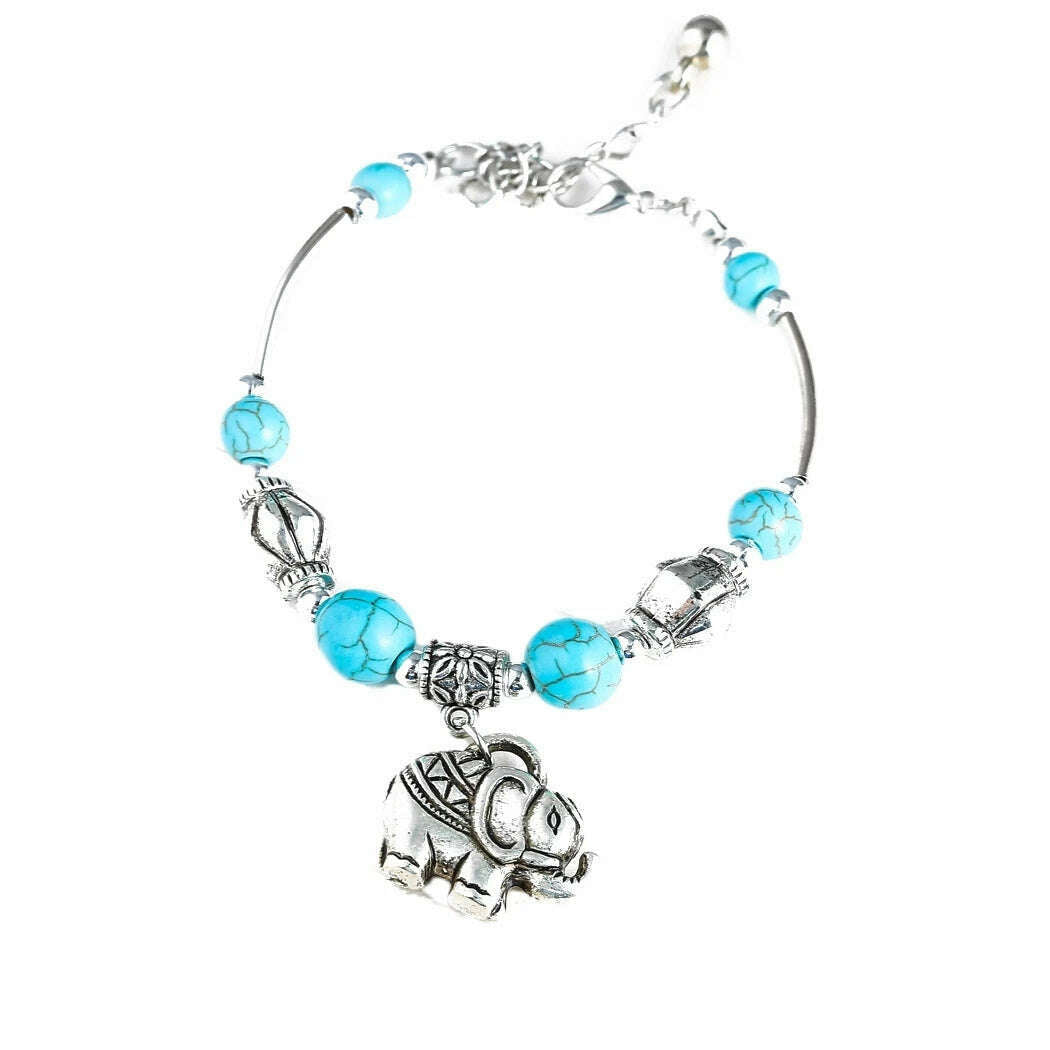 Gypsy Bohemian Coin Bracelets for Women Metal Vintage Flower Statement Bracelets Festival Turkish Beach Jewelry Tribal Ethnic - KIMLUD