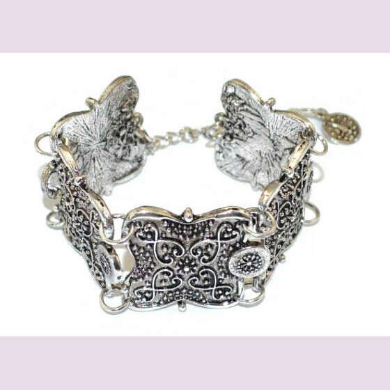 Gypsy Bohemian Coin Bracelets for Women Metal Vintage Flower Statement Bracelets Festival Turkish Beach Jewelry Tribal Ethnic - KIMLUD
