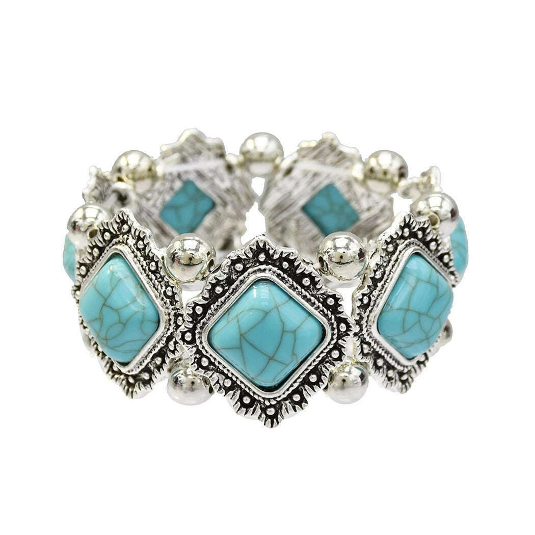 Gypsy Bohemian Coin Bracelets for Women Metal Vintage Flower Statement Bracelets Festival Turkish Beach Jewelry Tribal Ethnic - KIMLUD