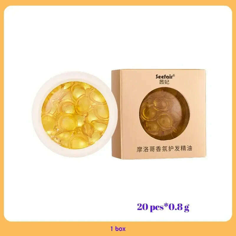 KIMLUD, Hair Capsules Repairing Maltreated Frizzy Hair Silky Moisturizing Hair Oil Smoothing Nourishin Instant Hair Care Essence Product, 1box 1, KIMLUD APPAREL - Womens Clothes