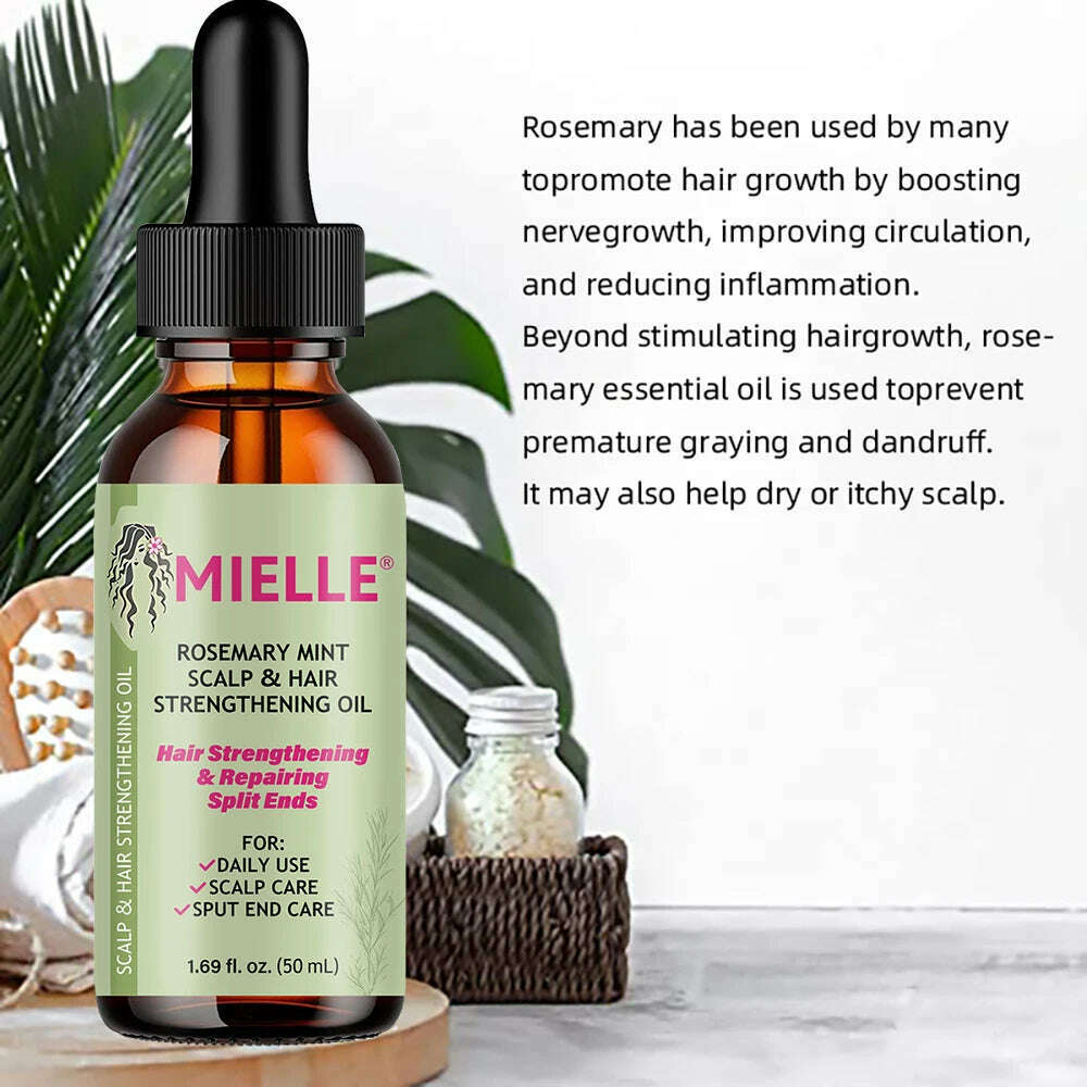 KIMLUD, Hair Growth Essential Oil Rosemary Mint Hair Strengthening Oil Nourishing Treatment for Split Ends and Dry Mielle Organics Hair, KIMLUD Womens Clothes