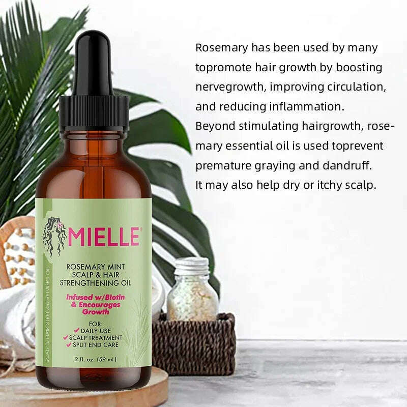 KIMLUD, Hair Growth Essential Oil Rosemary Mint Hair Strengthening Oil Treatment  Dry Mielle Organics Split Ends Hair Essential Oil, KIMLUD Womens Clothes