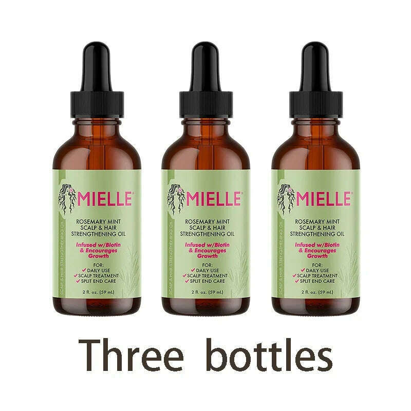 KIMLUD, Hair Growth Essential Oil Rosemary Mint Hair Strengthening Oil Treatment  Dry Mielle Organics Split Ends Hair Essential Oil, 3pcs, KIMLUD APPAREL - Womens Clothes