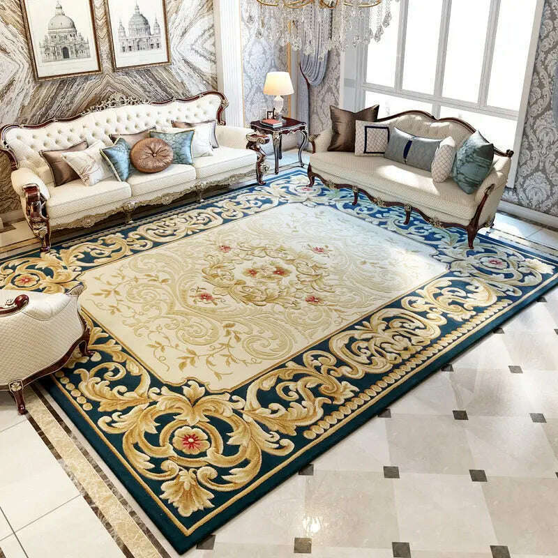 KIMLUD, Hand Carved Rugs For Bedroom Palace Luxury  Living Room Carpets  Sofa Coffee Table Floor Mat Retro Thick Study Area Rug, 8006iv / 1600mm x 2300mm, KIMLUD APPAREL - Womens Clothes