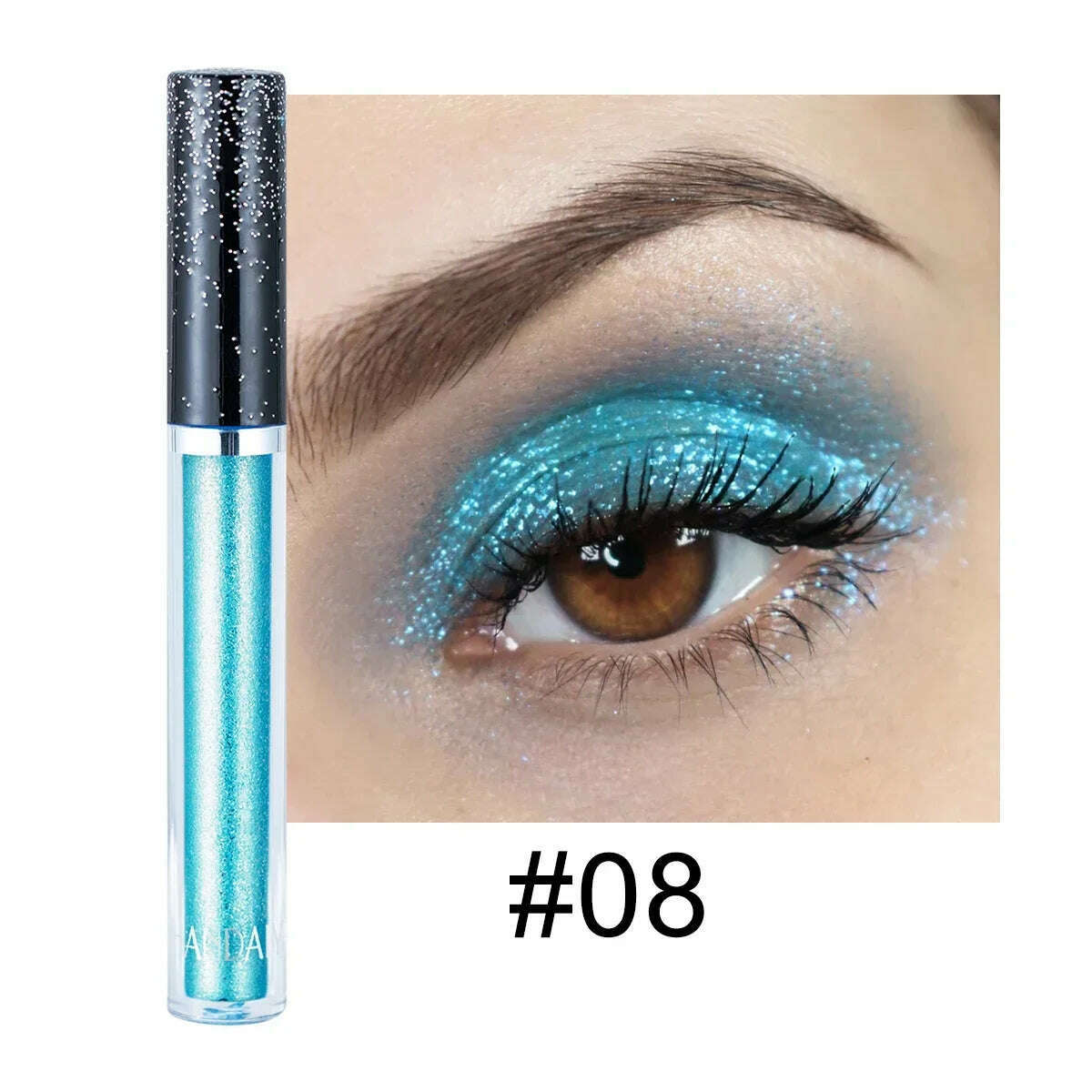 HANDAIYAN Liquid Eyeshadow Metallic Diamond Shiny Eye Liner Pen Giltter Eyeshadow Palette Lasting Shimmer Brighten Cosmetics - KIMLUD