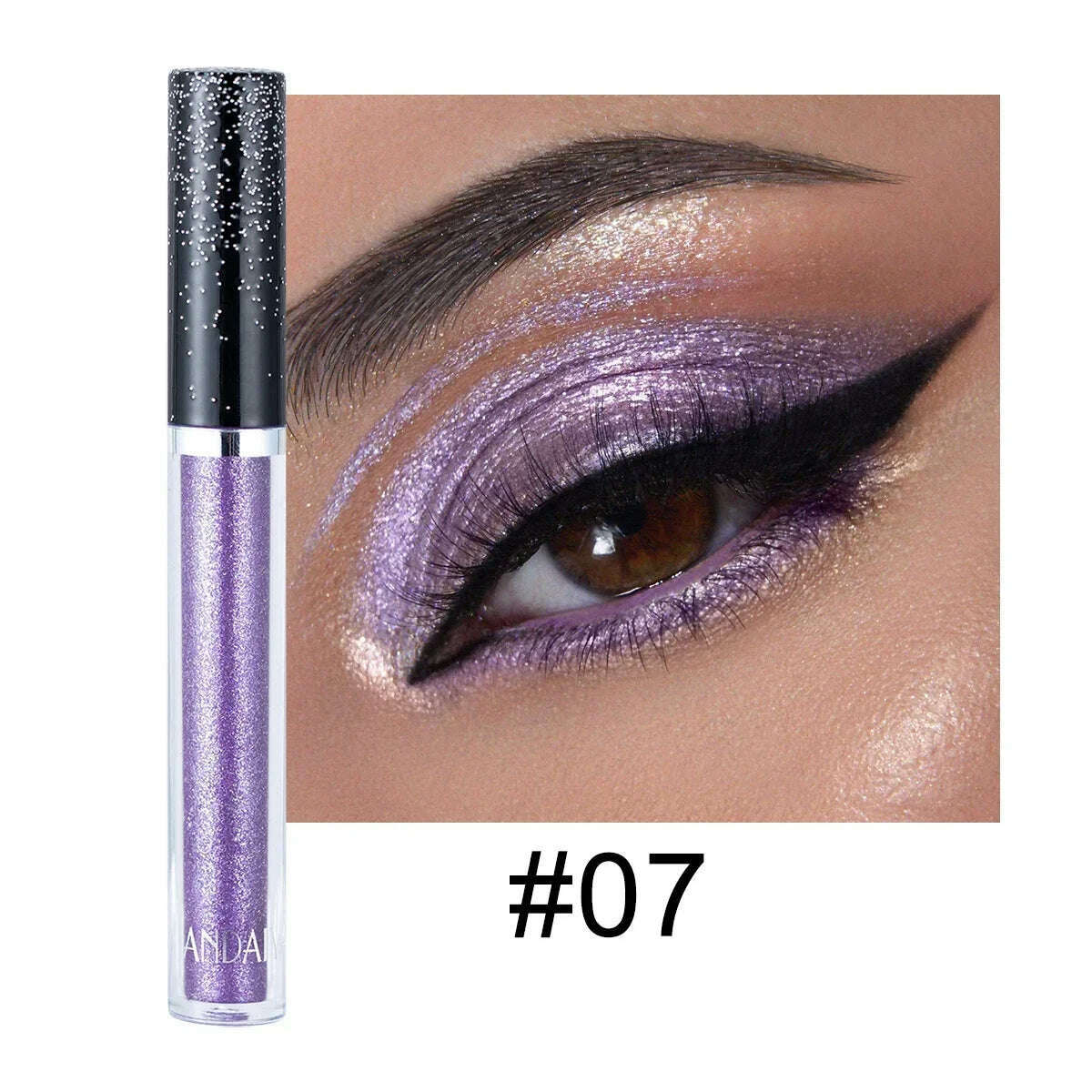 HANDAIYAN Liquid Eyeshadow Metallic Diamond Shiny Eye Liner Pen Giltter Eyeshadow Palette Lasting Shimmer Brighten Cosmetics - KIMLUD