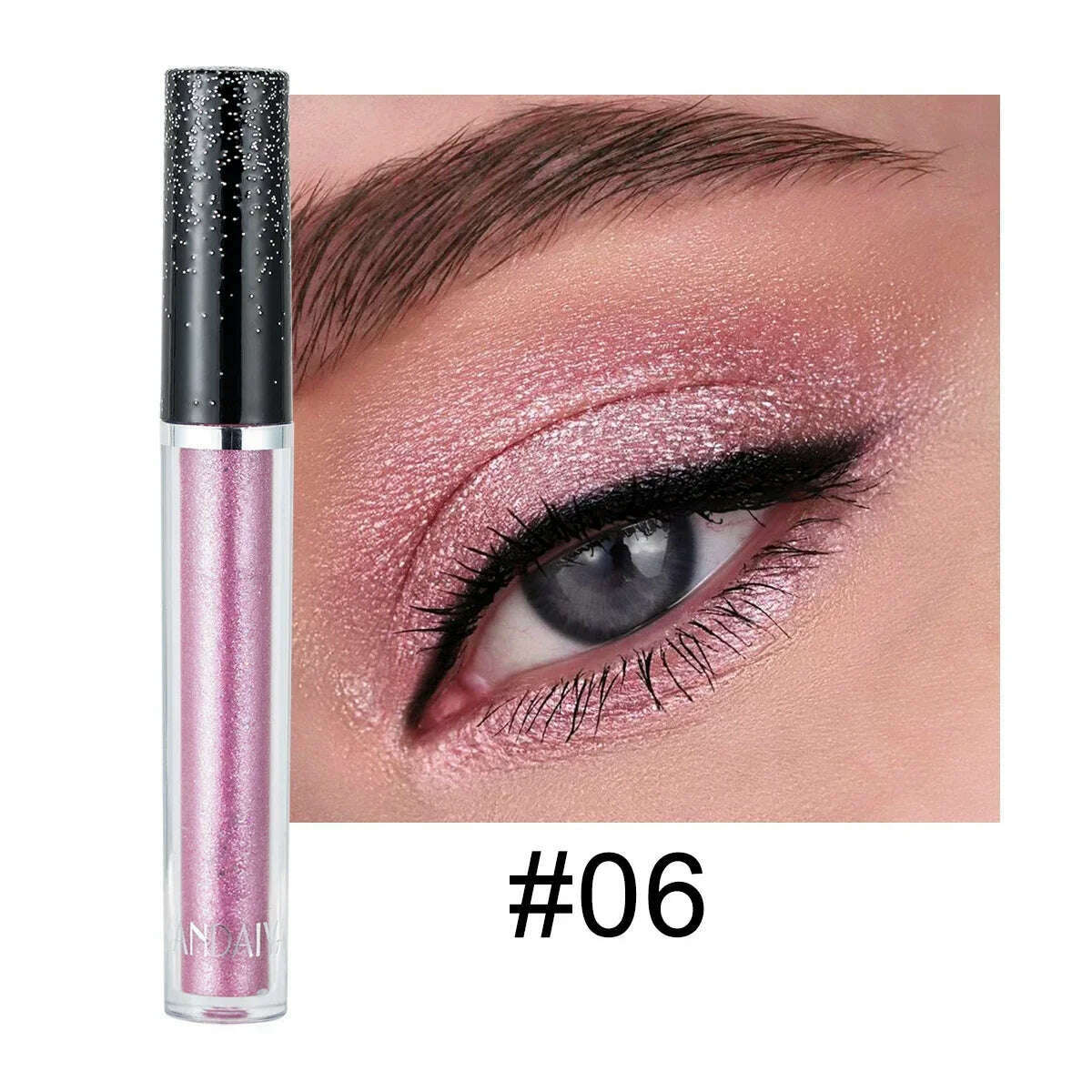 HANDAIYAN Liquid Eyeshadow Metallic Diamond Shiny Eye Liner Pen Giltter Eyeshadow Palette Lasting Shimmer Brighten Cosmetics - KIMLUD