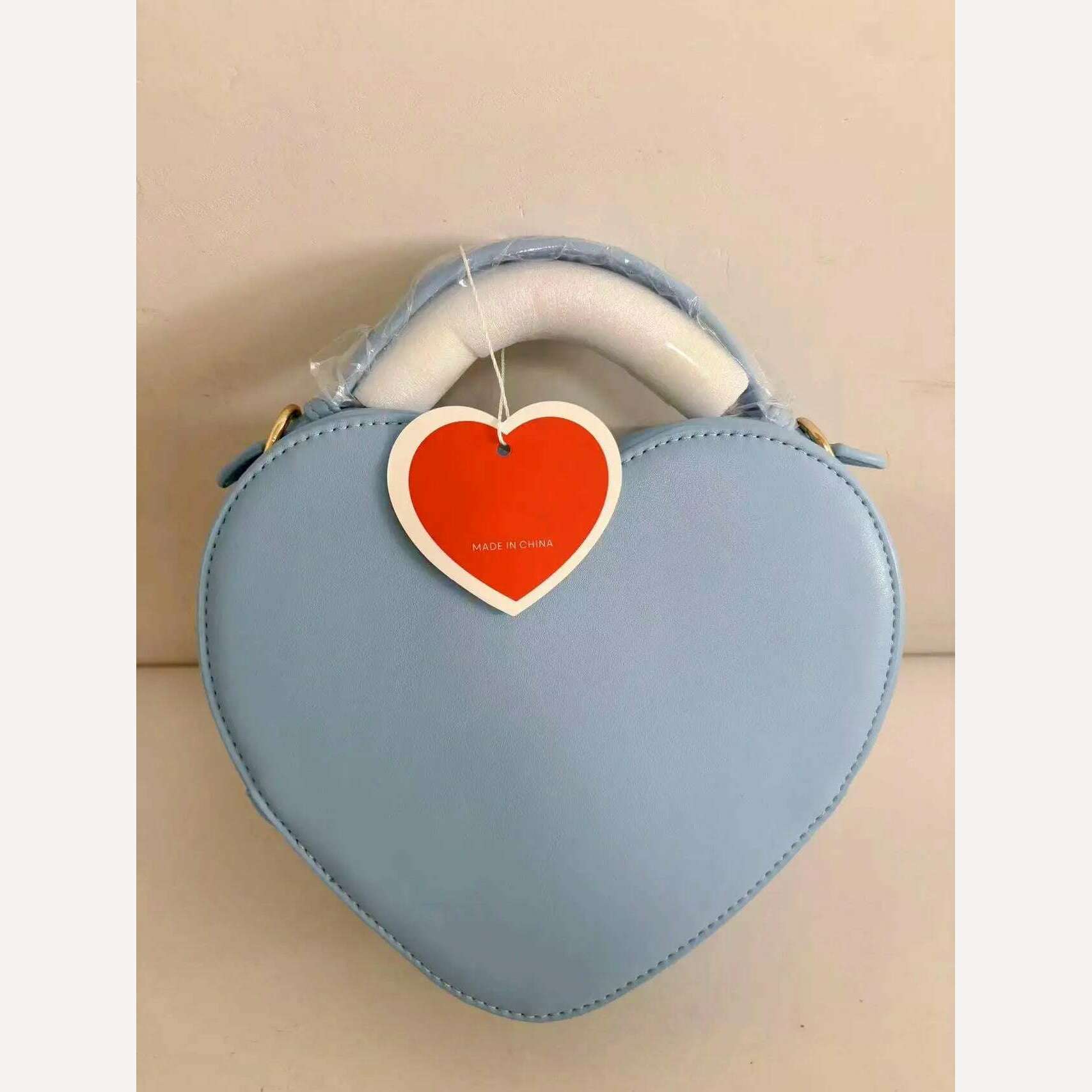 Heart Shape Bag Crossbody Purse for women Love Bag Zip Around Shoulder Bag Solid color handbag for Girl - KIMLUD