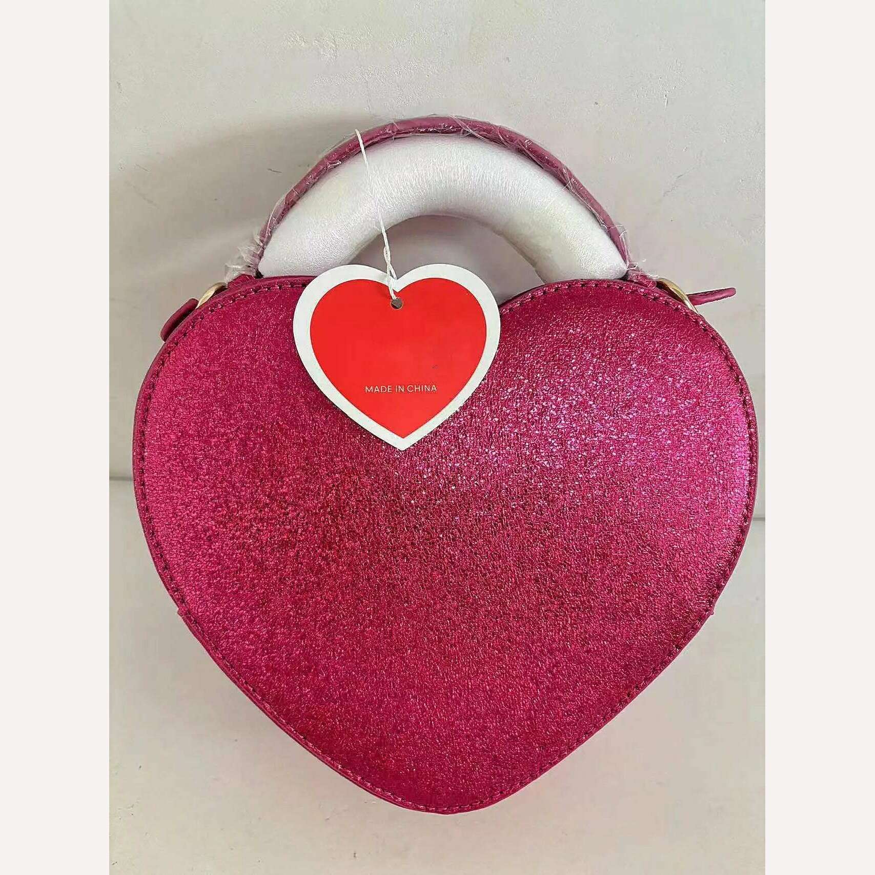 Heart Shape Bag Crossbody Purse for women Love Bag Zip Around Shoulder Bag Solid color handbag for Girl - KIMLUD