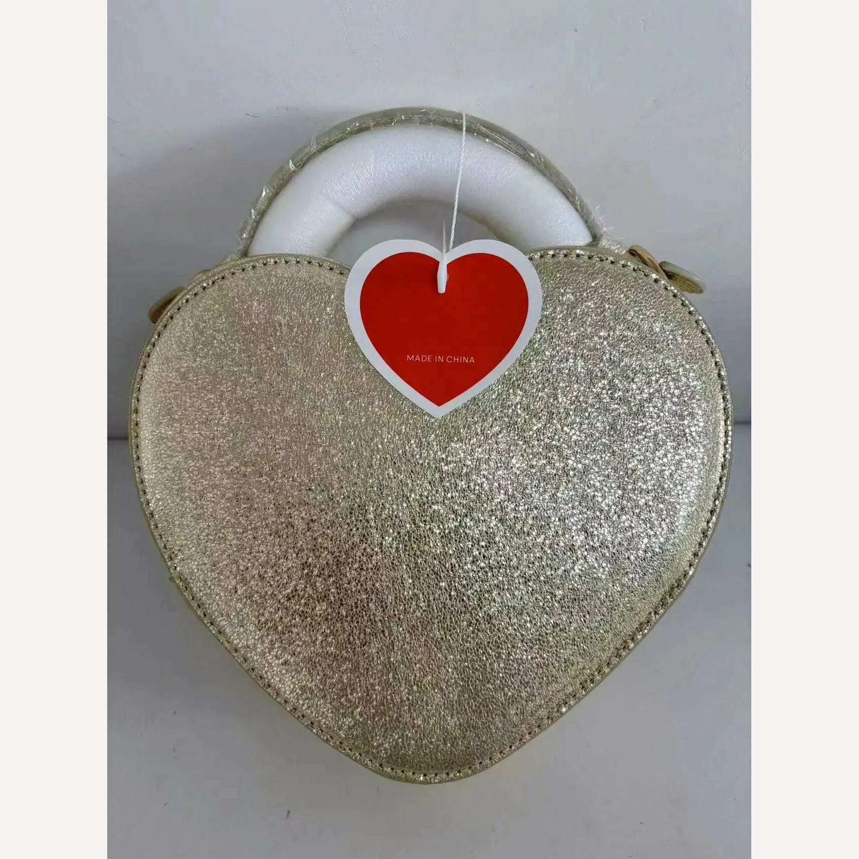 Heart Shape Bag Crossbody Purse for women Love Bag Zip Around Shoulder Bag Solid color handbag for Girl - KIMLUD