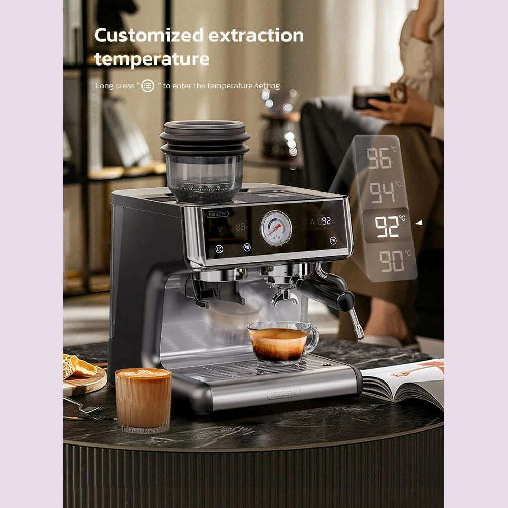 HiBREW Dual Boiler System Barista Pro 20Bar Bean to Espresso Cafetera Coffee Machine with Full Kit for Cafe Hotel Restaurant H7A - KIMLUD