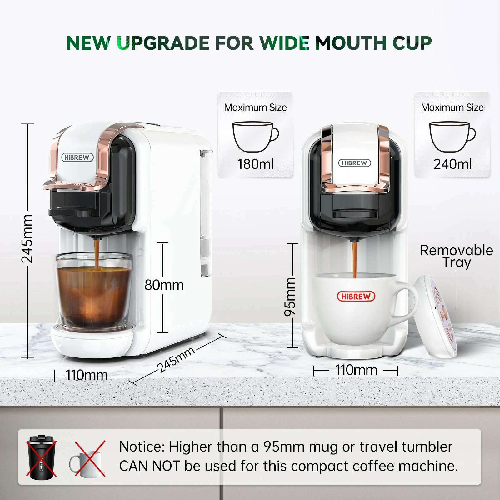 KIMLUD, HiBREW Multiple Capsule Coffee Machine, Hot/Cold Dolce Gusto Milk Nespresso Capsule ESE Pod Ground Coffee Cafeteria 19Bar 5 in 1, KIMLUD Womens Clothes