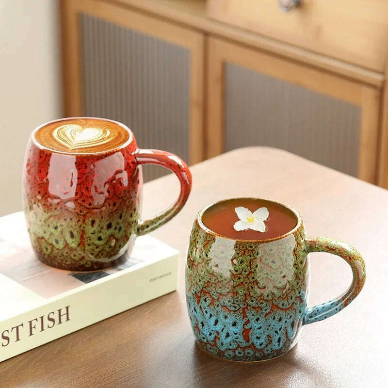 High-Capacity Ceramic Breakfast Mug, Office Water Pottery Cup, Porcelain Coffee Mugs, Afternoon Tea Cups, Milk Bowls, Wholesale - KIMLUD