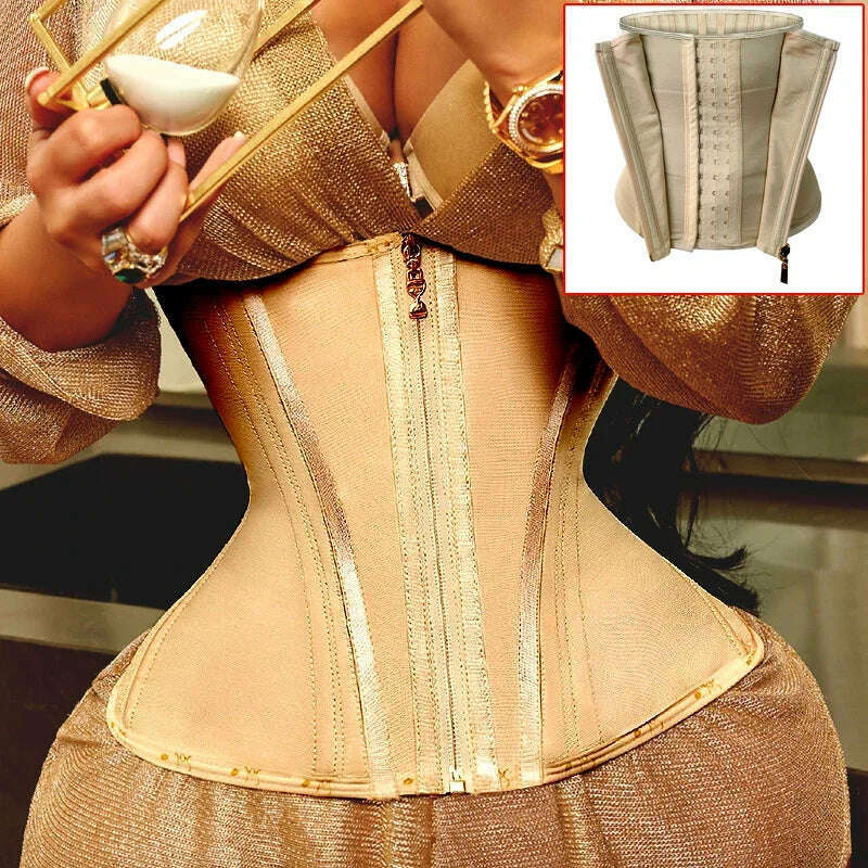 High Compression Fajas Colombian Girdle Waist Trainer Shorts Tummy Control Sheath Slimming Flat Stomach Modeling Belt Corset - KIMLUD