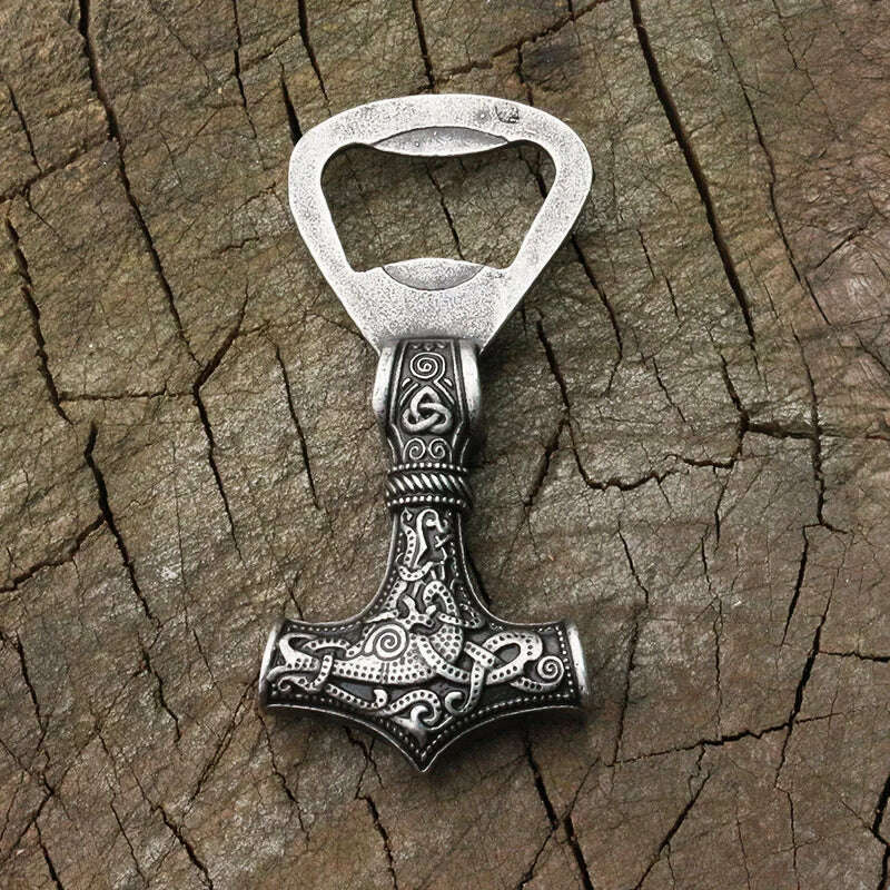 KIMLUD, high quality 316 stainless steel Bottle opener viking  pendant thor's hammer mjolnir Bottle opener norse beer tool, KIMLUD Womens Clothes