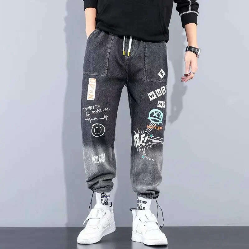 KIMLUD, High quality Fashion Men's Cargo pants Hip Hop Trend Streetwear Jogging Pants Men Casual Elastic Waist Men Clothing Trousers, 3190 Black / Asian size L, KIMLUD APPAREL - Womens Clothes