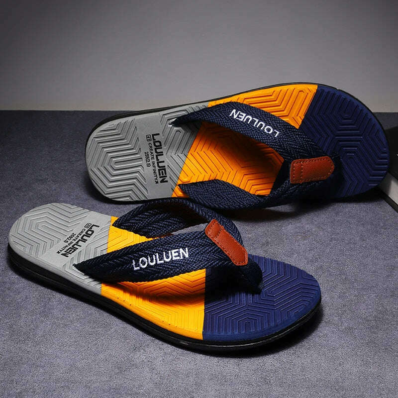 KIMLUD, High Quality Hot Sale Men Flip Flops Summer Beach Flip Flops Men Fashion Breathable Casual Beach Men Slippers Summer Outdoor, KIMLUD Womens Clothes