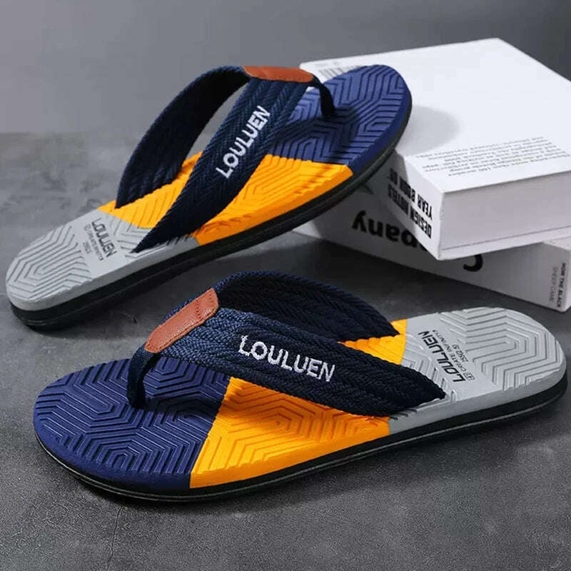 KIMLUD, High Quality Hot Sale Men Flip Flops Summer Beach Flip Flops Men Fashion Breathable Casual Beach Men Slippers Summer Outdoor, KIMLUD Womens Clothes