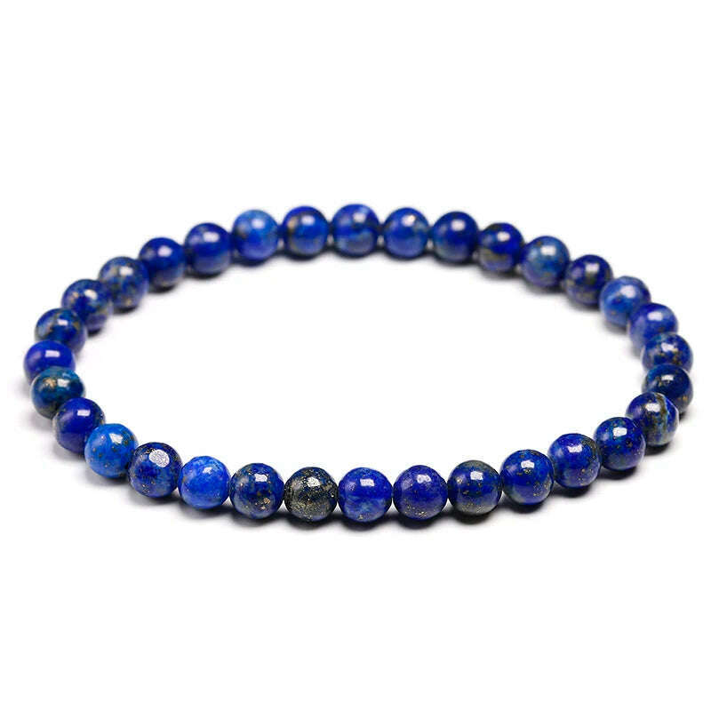 KIMLUD, High Quality Natural Lapis Lazuli Blue Stone Beads Bracelets for Women Men Stretch Bracelet Couple Yoga Jewelry Female male Gift, Beads 6mm / 16cm 6.3inch, KIMLUD APPAREL - Womens Clothes