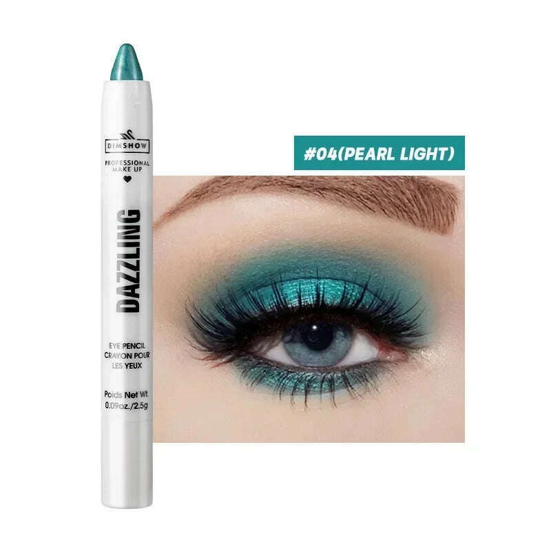 KIMLUD, Highlighter Eyeshadow Pencil Waterproof Glitter Matte Nude Eye Shadow Lying Silkworm Makeup Pigment Cosmetics White Eyeliner Pen, 04, KIMLUD APPAREL - Womens Clothes