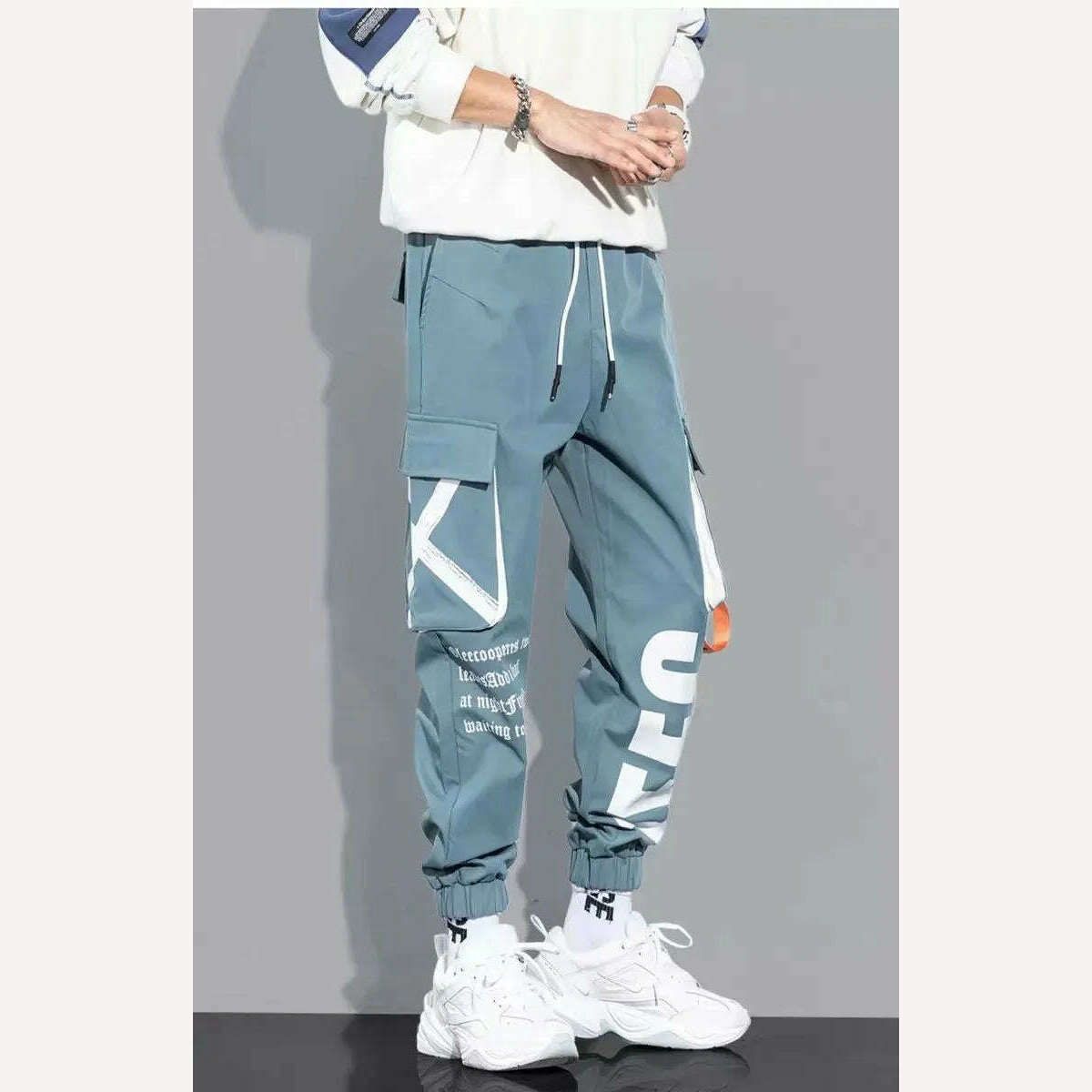 KIMLUD, Hip Hop Cargo Pants Men Streetwear Cotton Joggers Fashion Sweatpants Male Casual Harem Trousers Summer Harajuku Pants Men Women, KIMLUD Womens Clothes