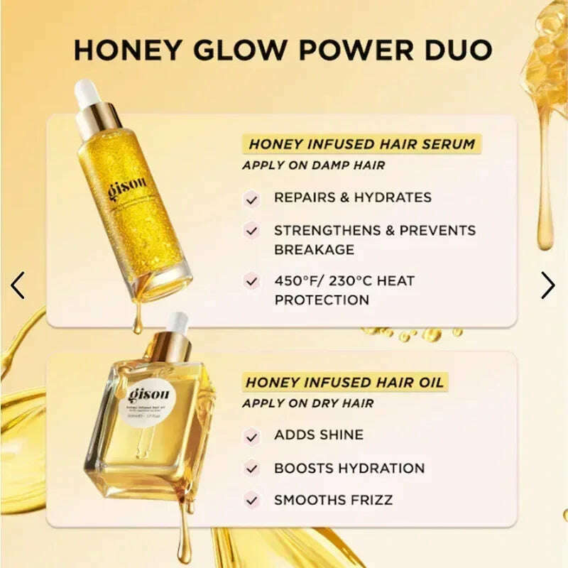 Honey Infused Hair Care Oil Improve Dry Restless Hair Care Flexibility Long Lasting Fragrance Retention Hair Conditioner 20ml - KIMLUD