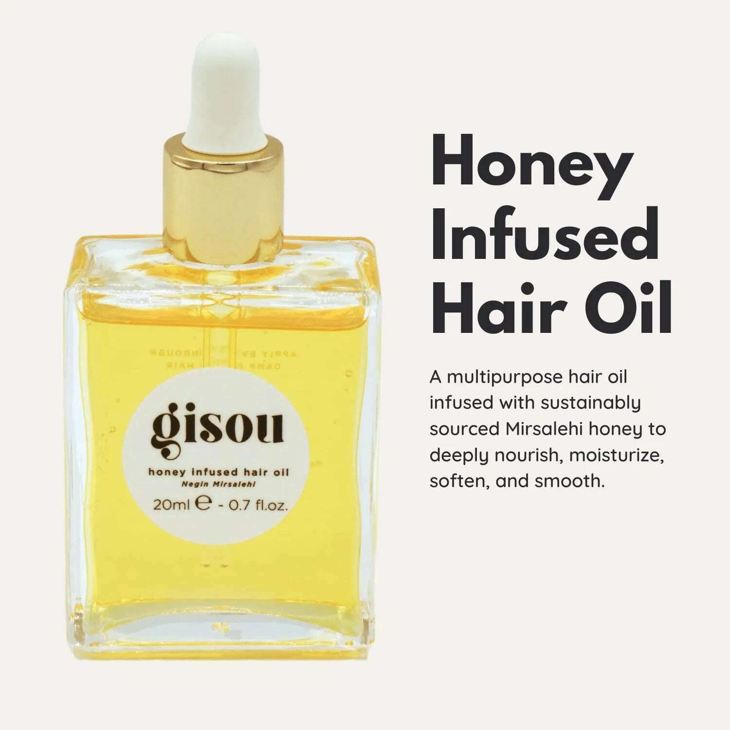 Honey Infused Hair Oil Travel Size Enriched With Mirsalehi Honey To Deeply Nourish & Moisturize Hair 20ml Honey Filled Oil - KIMLUD