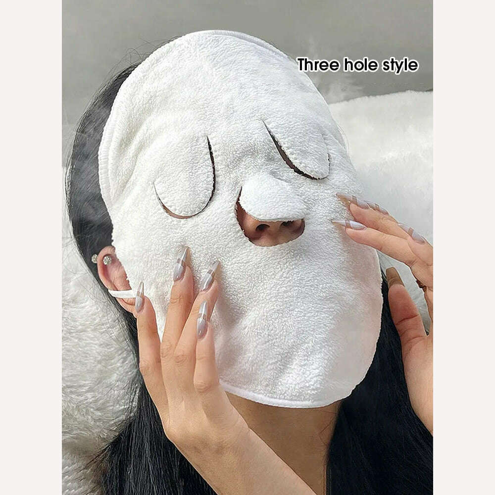 Hot compress towel hanging ear soft skin-friendly steam heating cold hot compress face towel wet compress irrigation face towel - KIMLUD