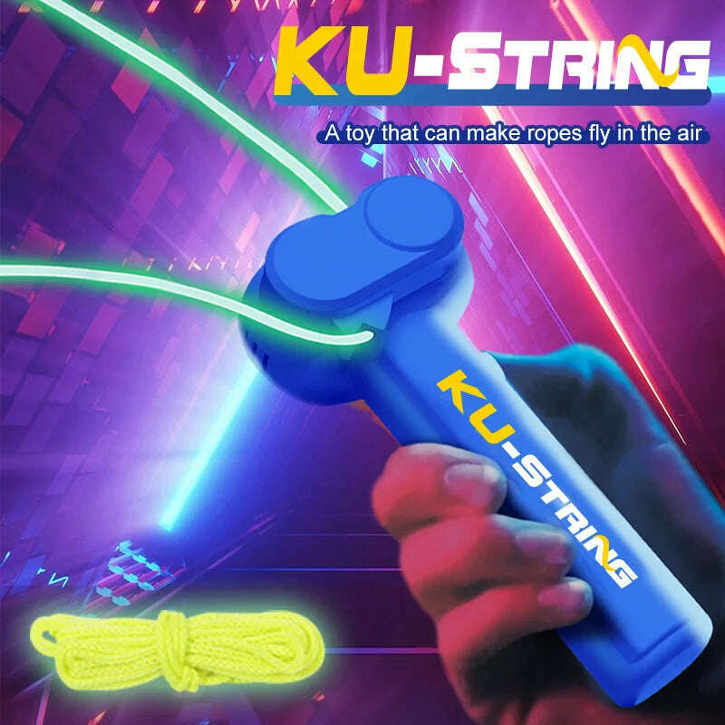 KIMLUD, Hot Ku-string Rope Shooting Toy Funny Glow-in-the-Dark Rope Launcher With Color Light Long-lasting Range Kids Gift For Children, KIMLUD Womens Clothes