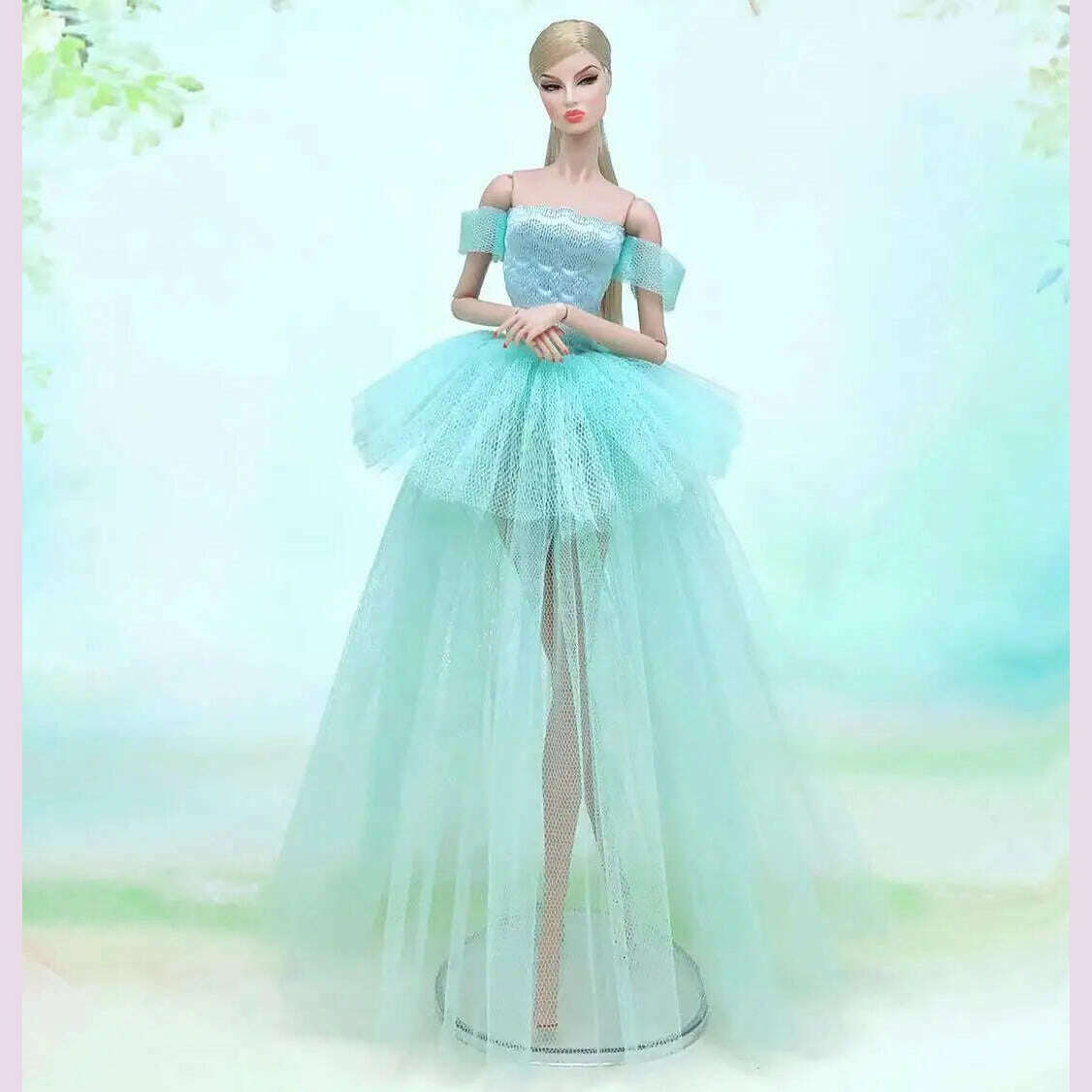 hot Wedding Dress for Barbie Doll Princess Evening Party Clothes Wears Long Dress Outfit Set for barbie clothes - KIMLUD