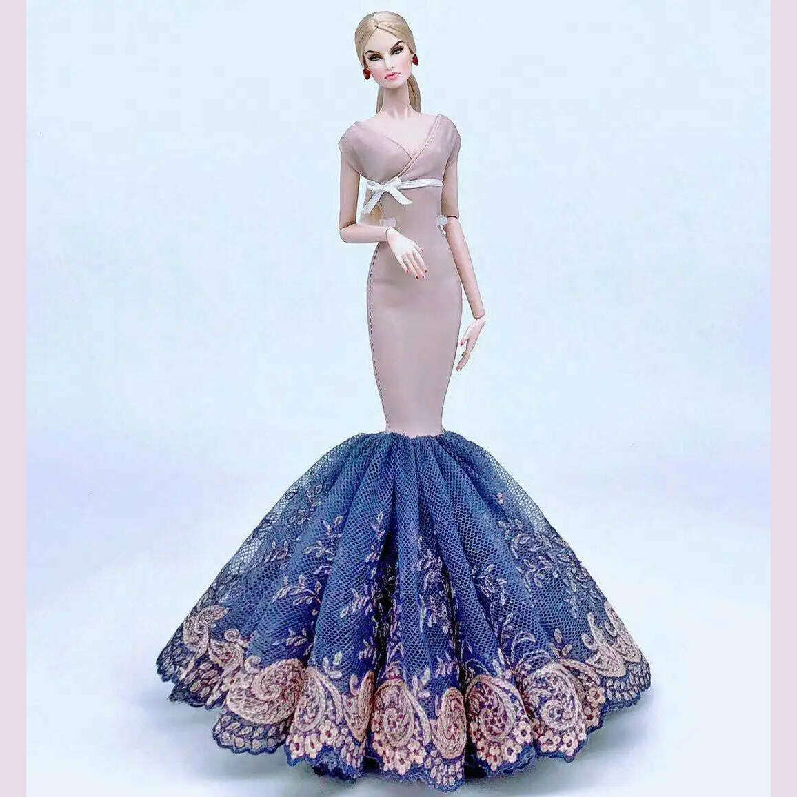 hot Wedding Dress for Barbie Doll Princess Evening Party Clothes Wears Long Dress Outfit Set for barbie clothes - KIMLUD