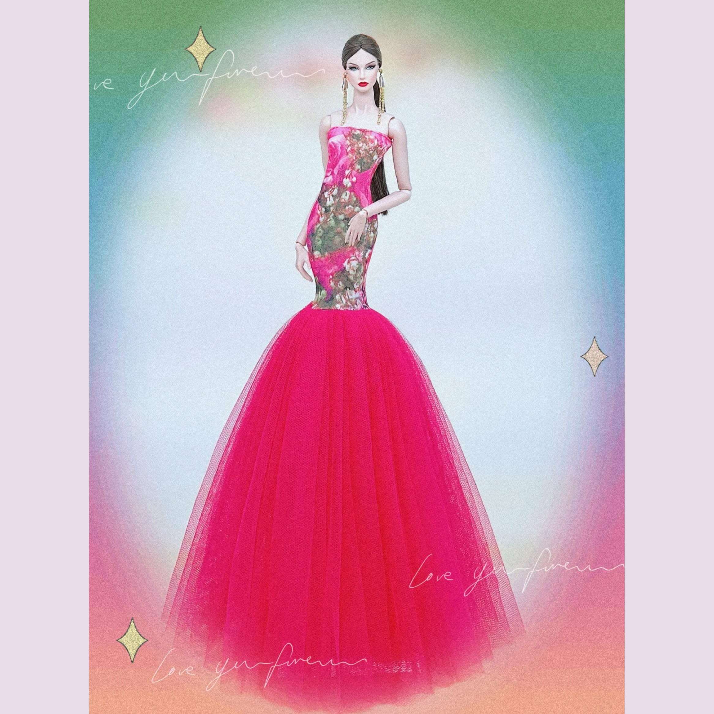 hot Wedding Dress for Barbie Doll Princess Evening Party Clothes Wears Long Dress Outfit Set for barbie clothes - KIMLUD