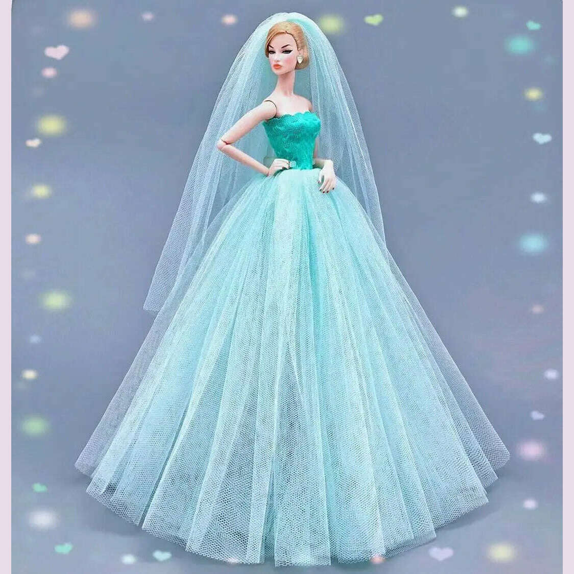 KIMLUD, hot Wedding Dress for Barbie Doll Princess Evening Party Clothes Wears Long Dress Outfit Set for barbie clothes, see chart8 1, KIMLUD APPAREL - Womens Clothes