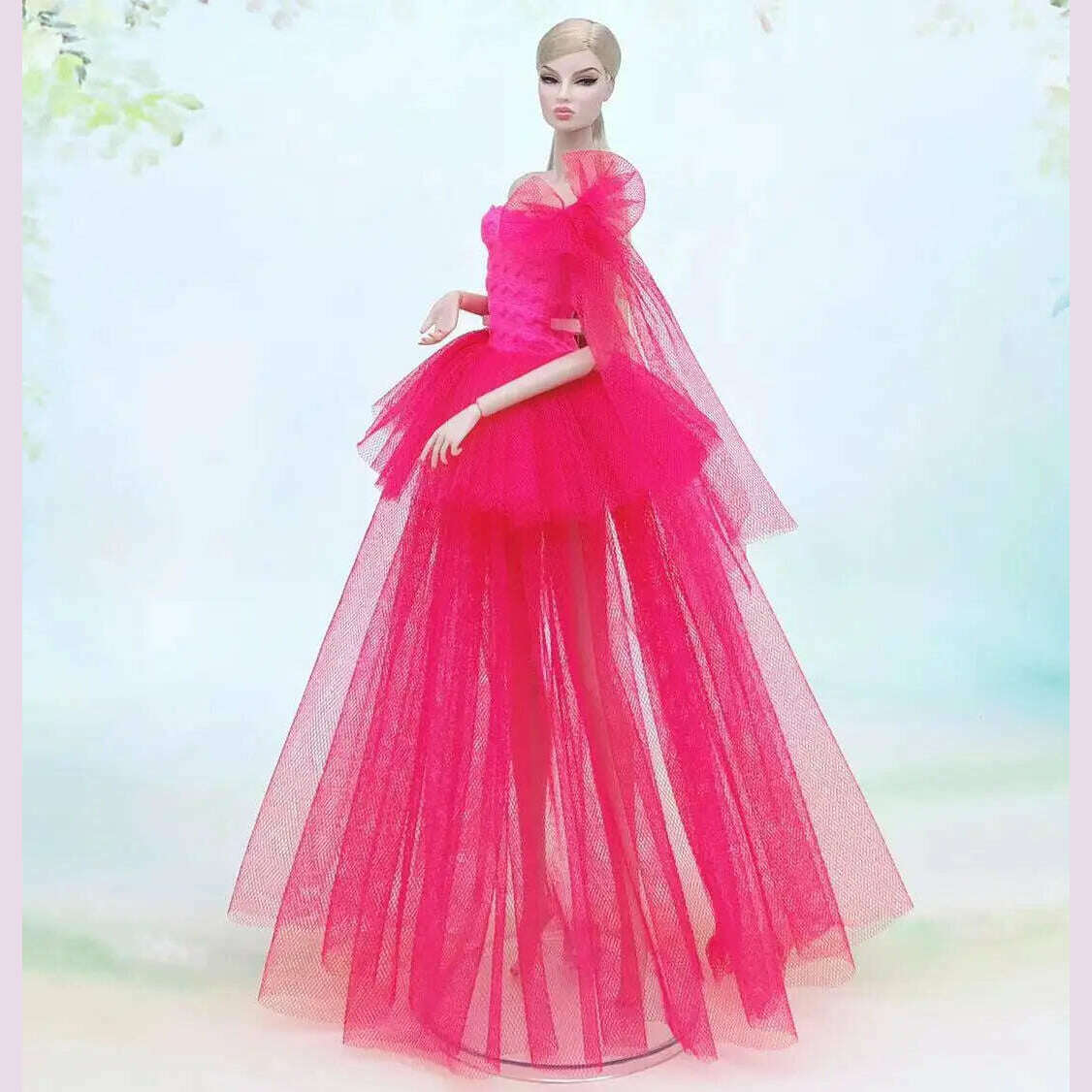 hot Wedding Dress for Barbie Doll Princess Evening Party Clothes Wears Long Dress Outfit Set for barbie clothes - KIMLUD