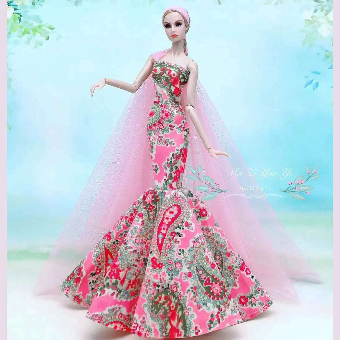 hot Wedding Dress for Barbie Doll Princess Evening Party Clothes Wears Long Dress Outfit Set for barbie clothes - KIMLUD